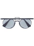 Kuboraum Round-frame Tinted Sunglasses - Black