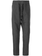 Bassike Drawstring Pinstripe Trousers - Grey