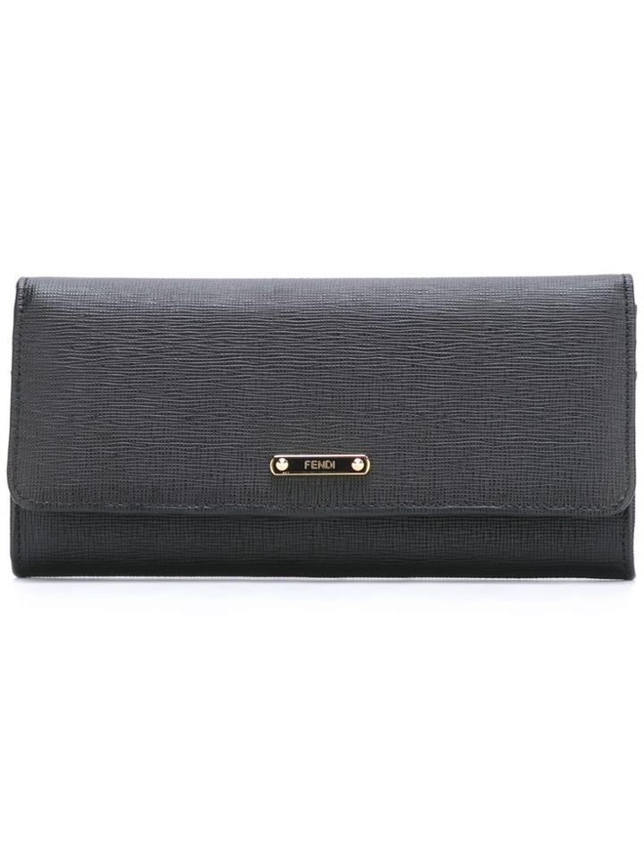 Fendi Classic Flap Wallet - Black