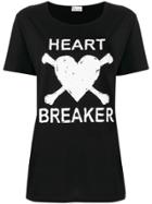 Red Valentino Heart Print T-shirt Dress - Black