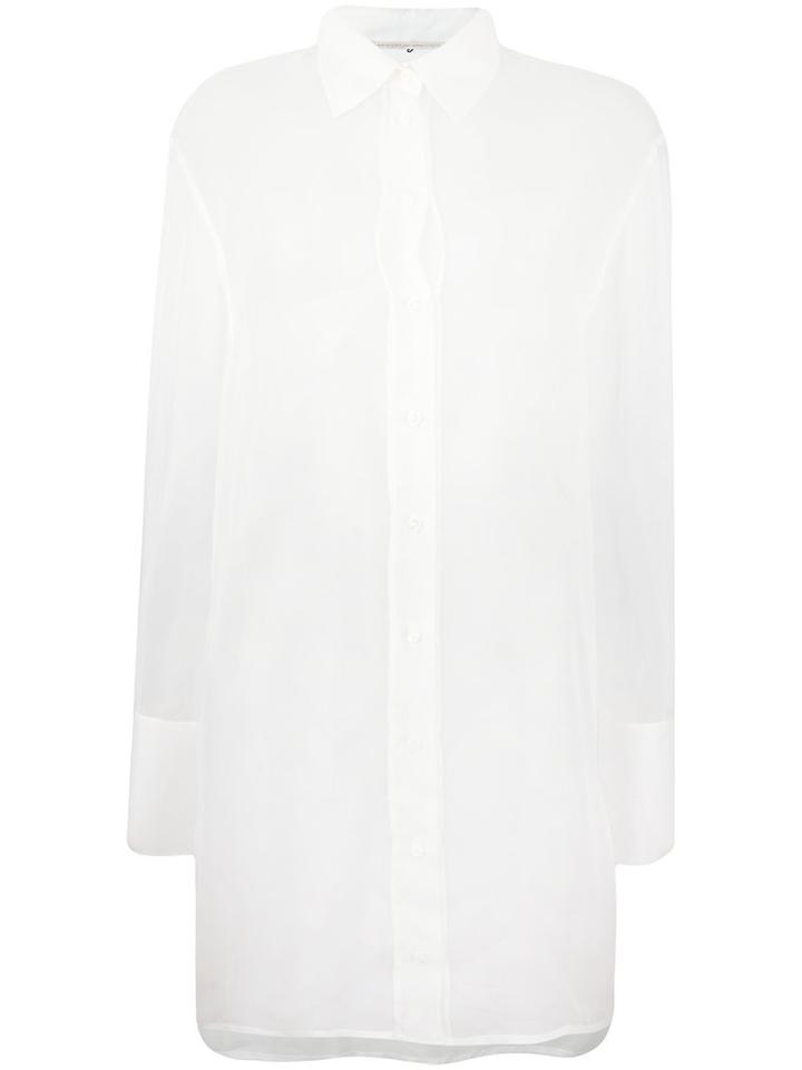 Marco De Vincenzo - Sheer Shirt - Women - Silk - 44, White, Silk