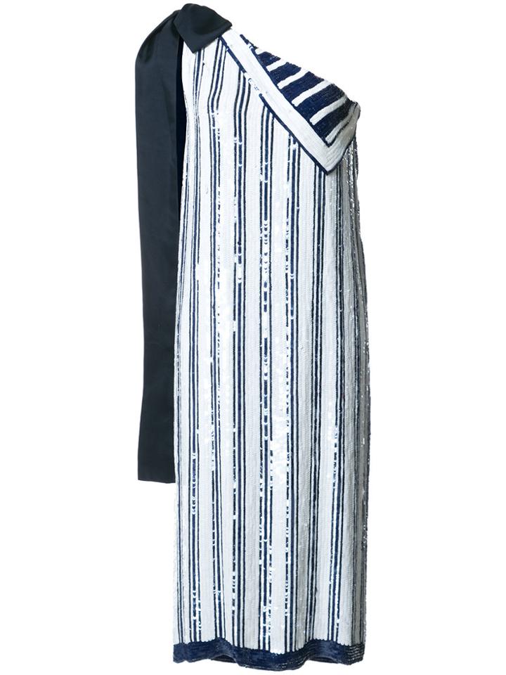 Monse Asymmetric Long Striped Top - Blue