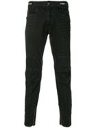 Paura Slim-fit Biker Jeans - Black