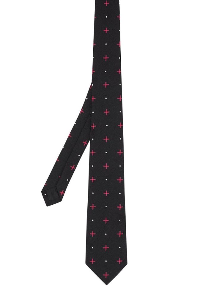 Burberry Classic Cut Graphic Silk Wool Jacquard Tie - Black