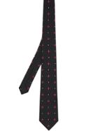 Burberry Classic Cut Graphic Silk Wool Jacquard Tie - Black