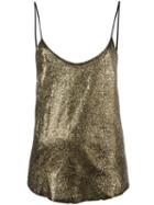 Rta Metallic Cami Top, Women's, Size: Small, Black, Silk