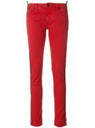 Off-white Stretch Skinny Jeans - Red