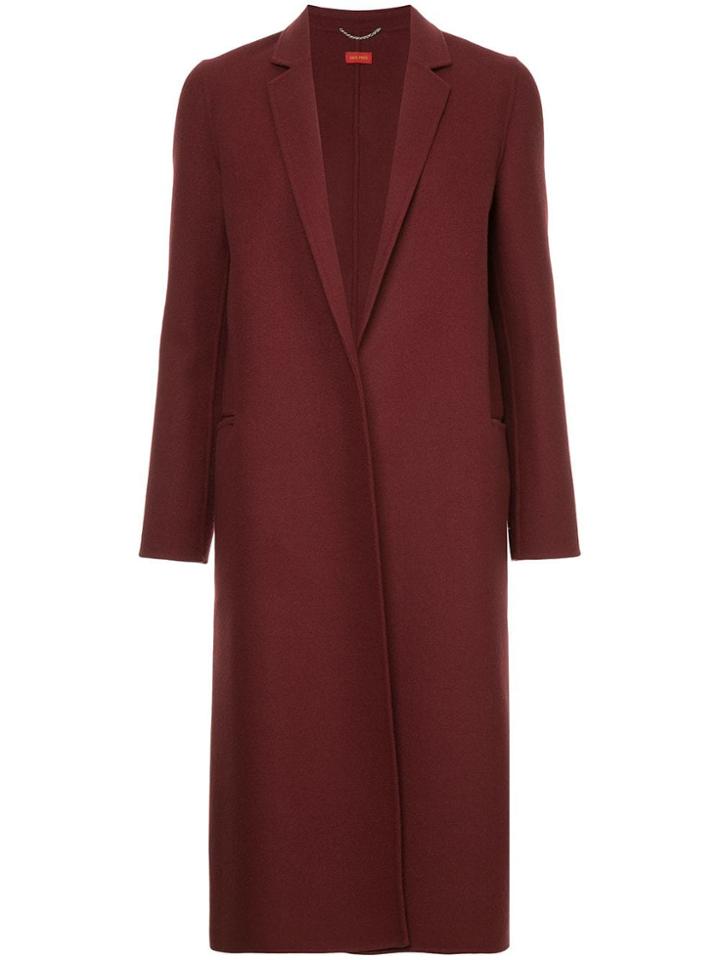 Des Prés Classic Single-breasted Coat - Red