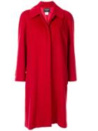 Chanel Pre-owned 1996s Cc Button Peacoat - Red