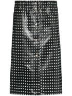 Supriya Lele Cross-print Rubber Midi Skirt - Black