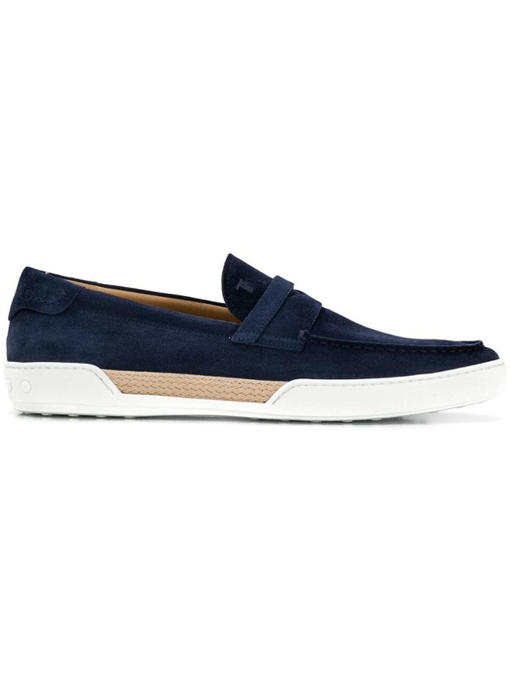 Tod's Suede Penny Loafers - Blue