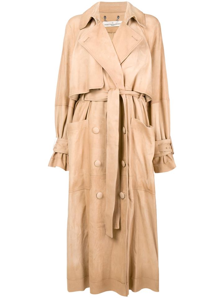 Golden Goose Deluxe Brand Double Breasted Trench Coat - Nude &