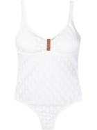 Lygia & Nanny Open Back Lace Swimsuit, Women's, Size: 46, White, Polyamide/spandex/elastane