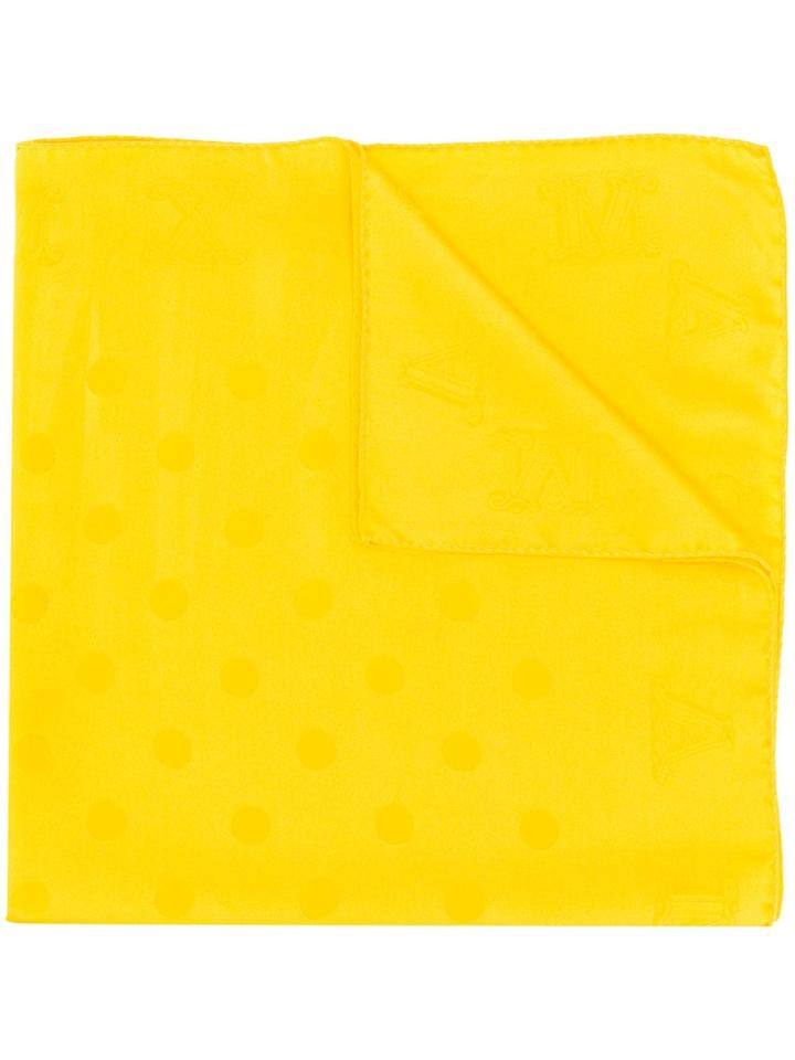 Max Mara Polka Dot Bandana Scarf - Yellow