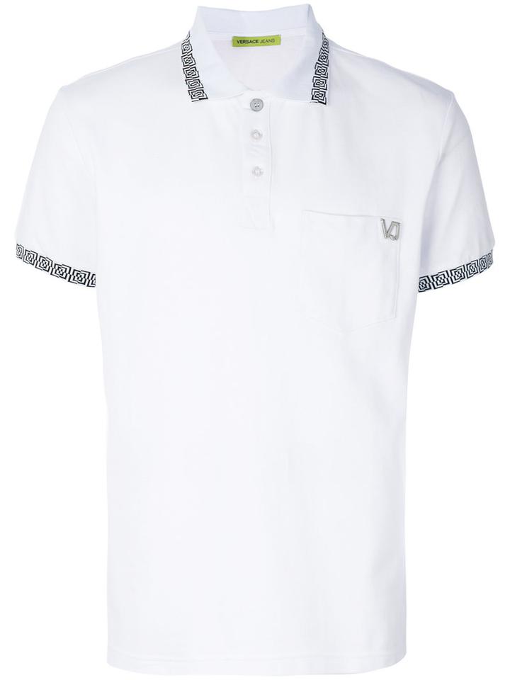 Versace Jeans - Rear Print Polo Shirt - Men - Cotton - 50, White, Cotton