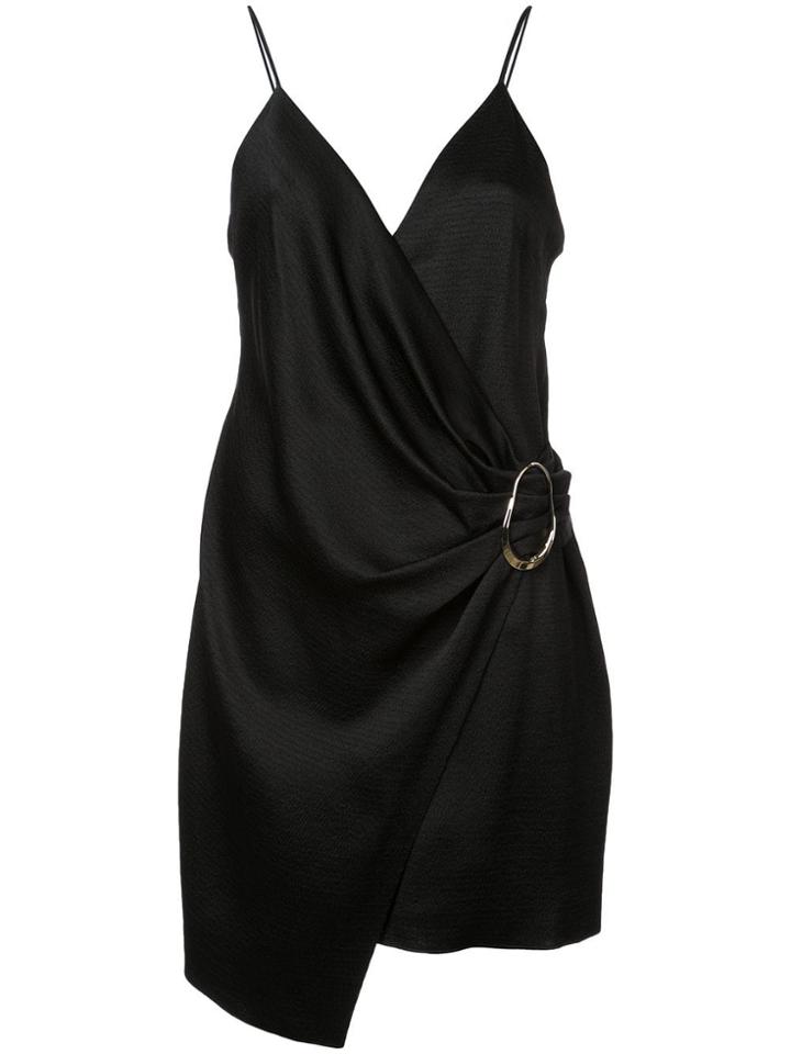 Cushnie Wrap Style Mini Dress - Black