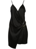 Cushnie Wrap Style Mini Dress - Black