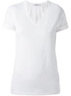 T By Alexander Wang V-neck T-shirt, Women's, Size: Small, White, Cotton