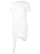 Rick Owens Drkshdw Asymmetrical Long T-shirt - White