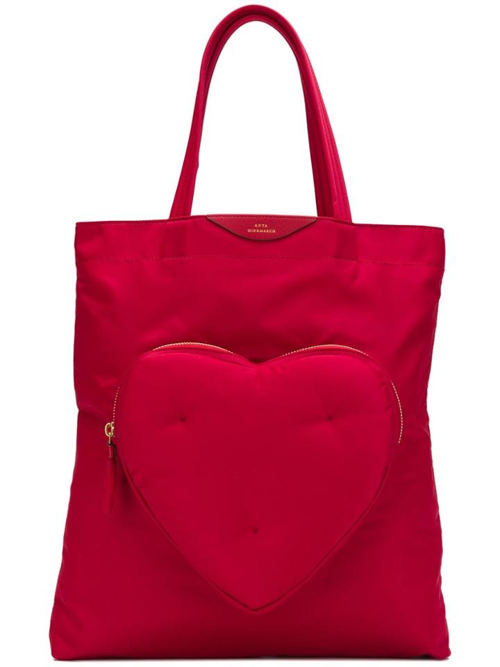 Anya Hindmarch Heart Shopping Bag - Red