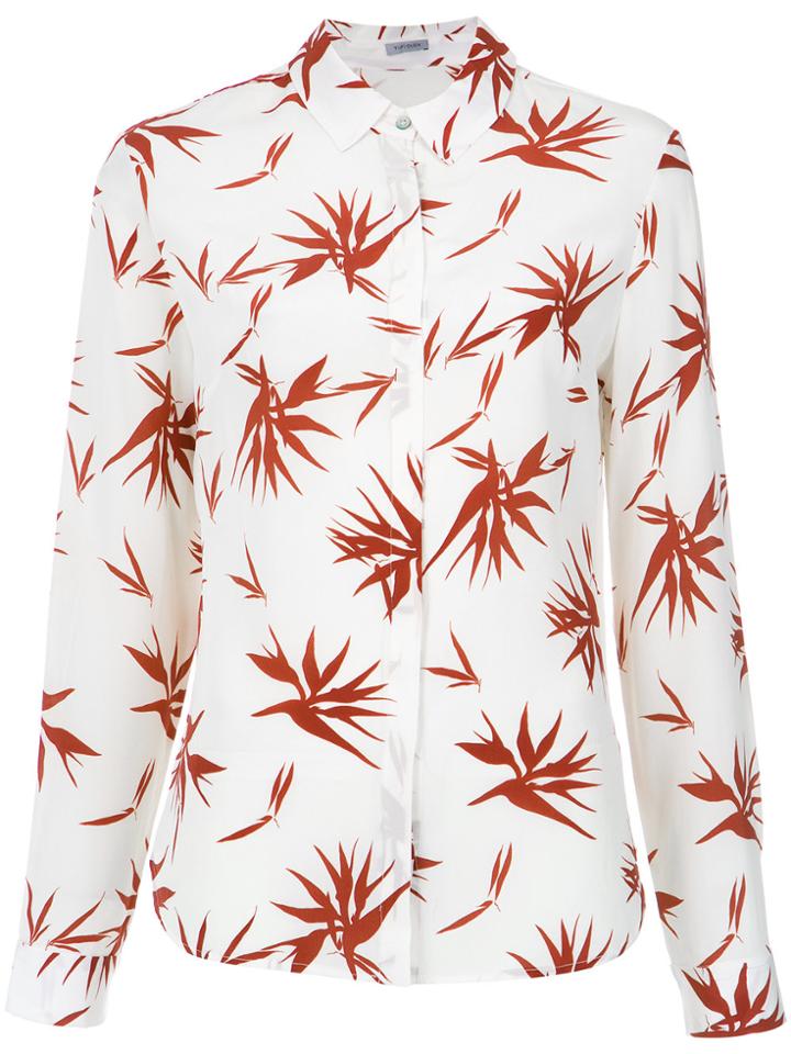Tufi Duek Foliage Print Silk Shirt - White