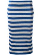 Laneus Striped Skirt, Women's, Size: 42, Blue, Polyamide/polyester/viscose