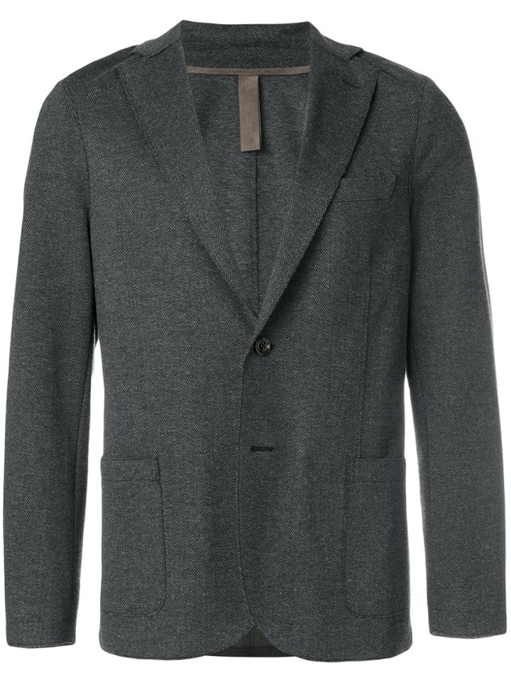 Eleventy Herringbone Jersey Jacket - Brown