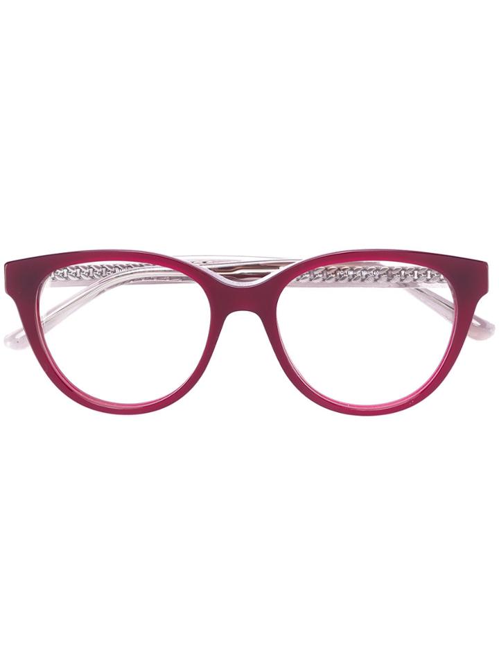 Jimmy Choo Eyewear Cat Eye Glasses - Red