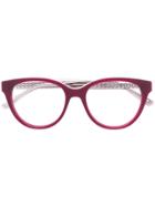 Jimmy Choo Eyewear Cat Eye Glasses - Red