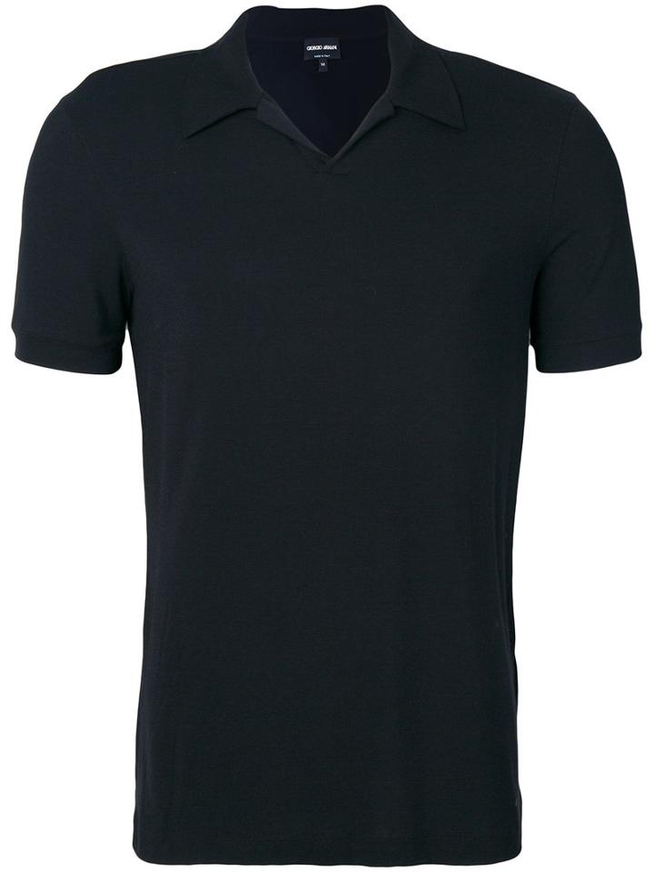 Giorgio Armani - V-neck T-shirt - Men - Spandex/elastane/viscose - 52, Black, Spandex/elastane/viscose