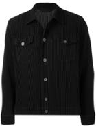 Homme Plissé Issey Miyake Pleated Single-breasted Jacket - Black