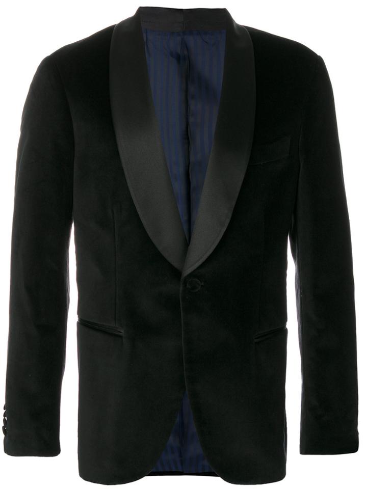Mp Massimo Piombo Shawl Lapel Blazer - Black