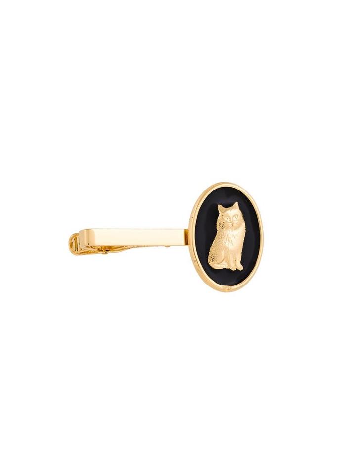 Theatre Products Cat Motif Brooch, Women's, Metallic