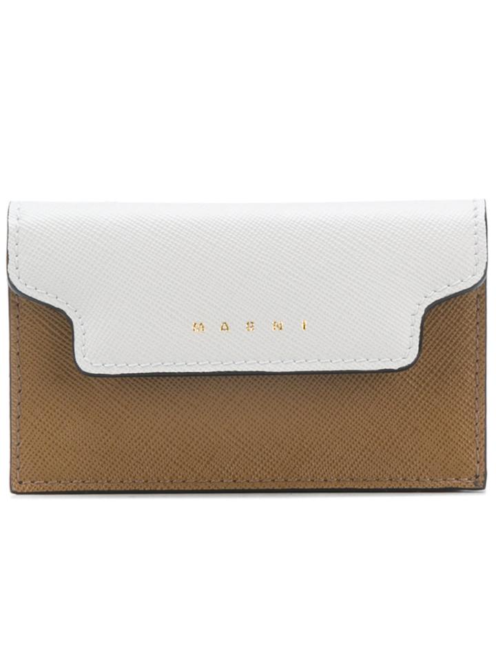 Marni Foldover Logo Wallet - Grey