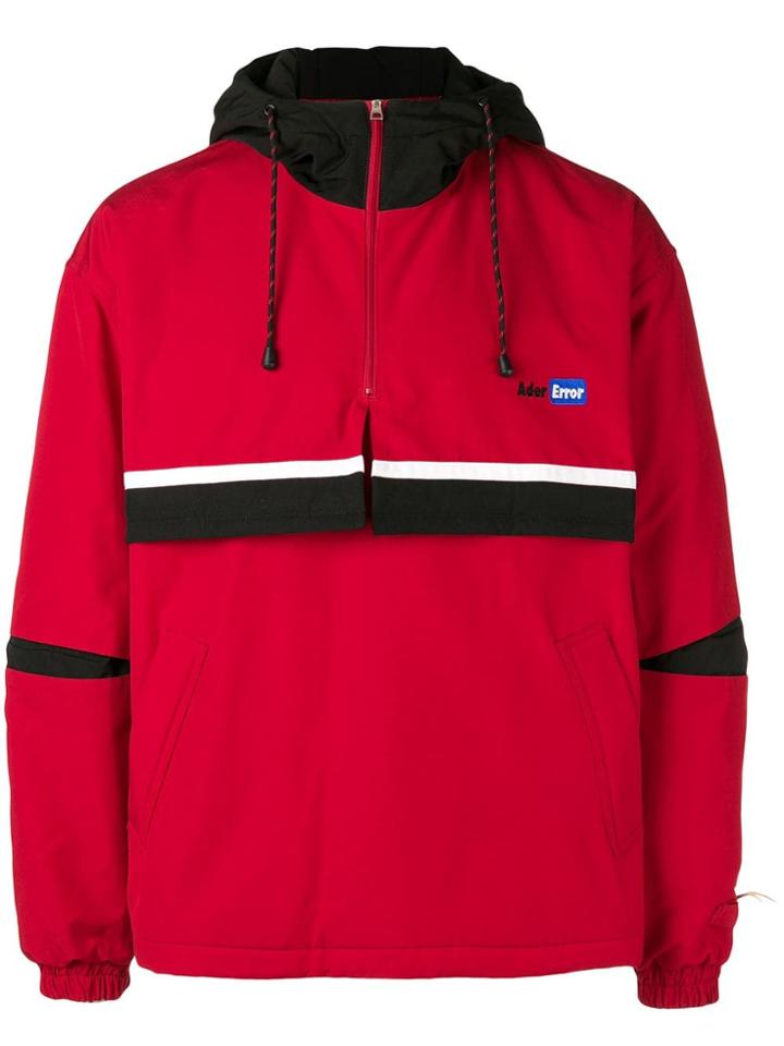 Ader Error Oversize Hooded Jacket - Red