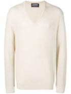 A.n.g.e.l.o. Vintage Cult V-neck Knitted Jumper - Neutrals