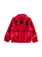 Stadium Goods Supreme Faux Fur Bomber Jacket - Red