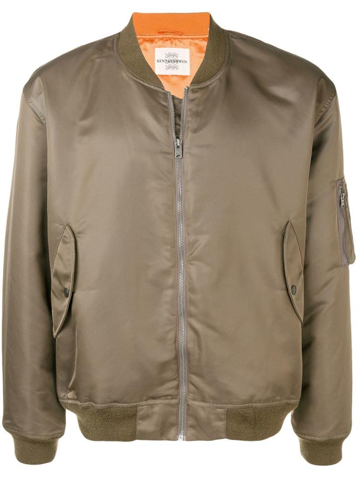 Kent & Curwen Boxy Bomber Jacket - Green