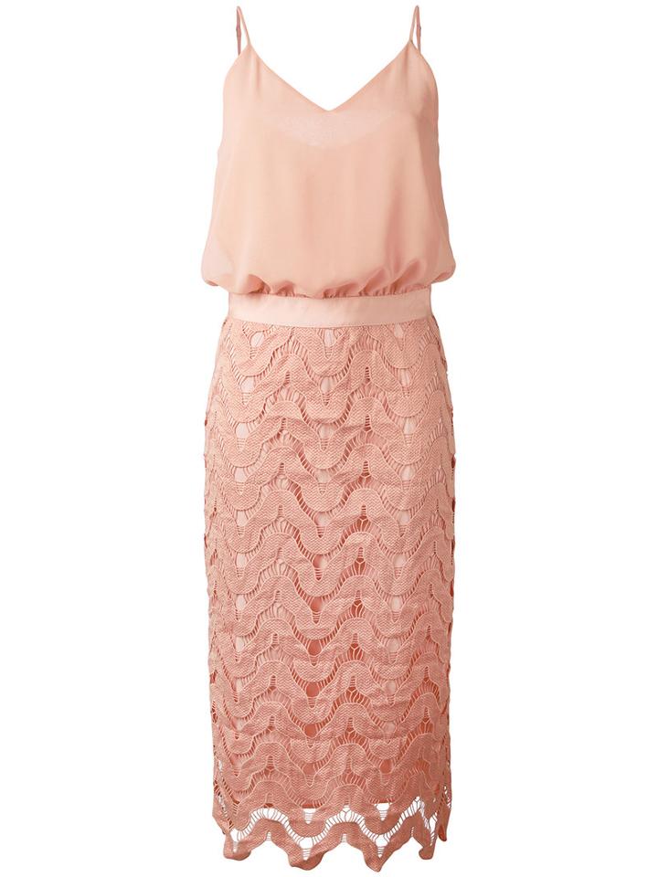 Essentiel Antwerp - Lace Dress - Women - Polyester/viscose - 36, Pink/purple, Polyester/viscose