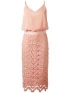 Essentiel Antwerp - Lace Dress - Women - Polyester/viscose - 36, Pink/purple, Polyester/viscose
