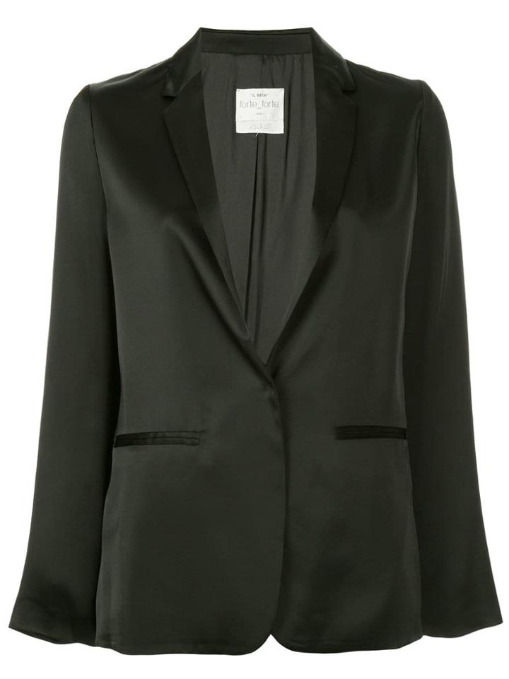 Forte Forte Satin Blazer - Black