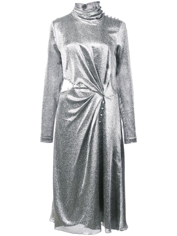 Prabal Gurung High Shine Long Dress - Metallic