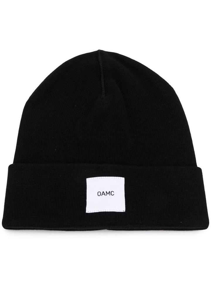 Oamc Watch Logo Patch Beanie - Black