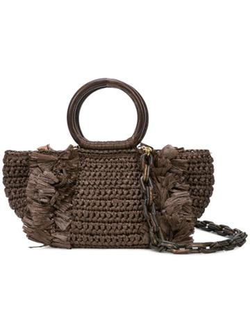 Carolina Santo Domingo Woven Tote Bag - Brown