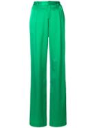 Attico Satin Palazzo Pants - Green