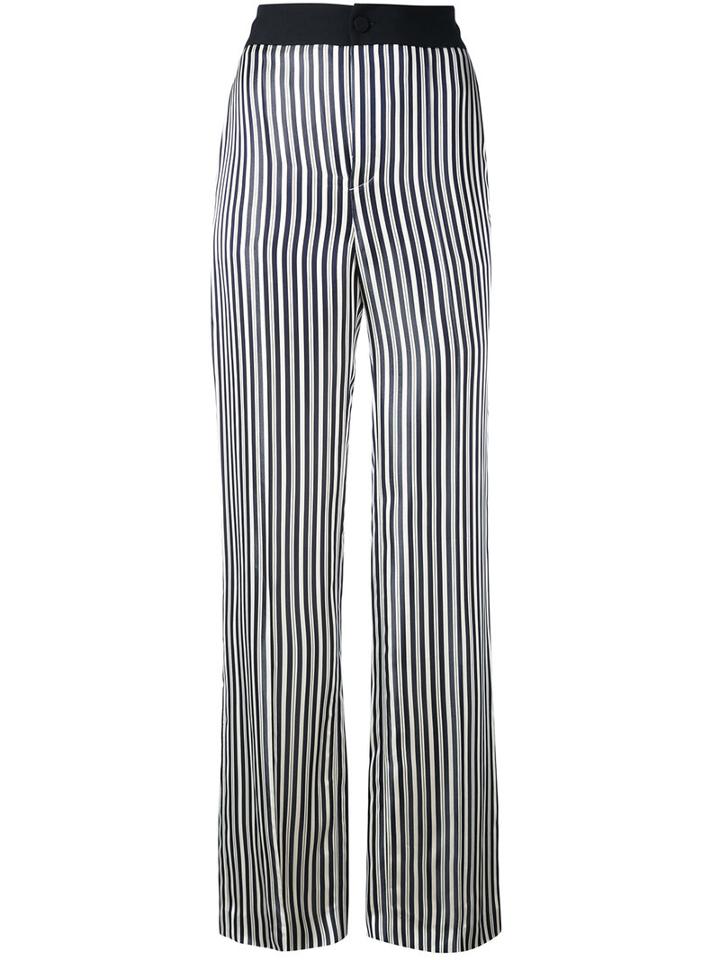 Lanvin - Striped Trousers - Women - Polyester/viscose/wool - 34, Black, Polyester/viscose/wool