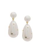 Eshvi Pearl Drop Earrings - White