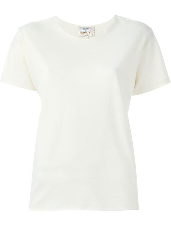 Sandrine Rose Embroidered Back Detail T-shirt, Women's, Size: S, Nude/neutrals, Polyester/cotton/rayon
