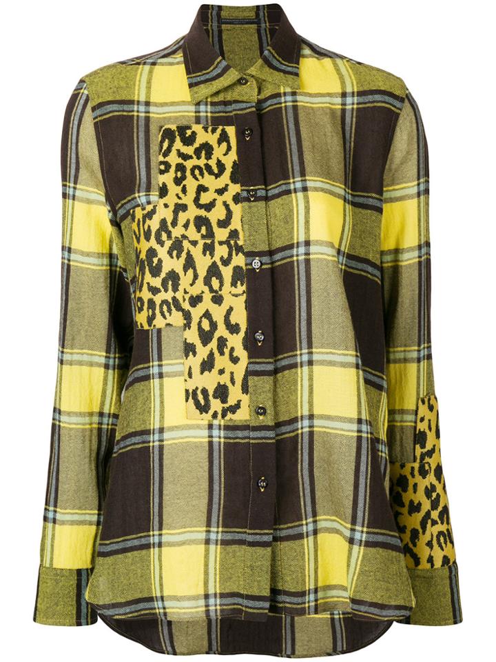 Ermanno Scervino Spotted Panel Shirt - Yellow & Orange