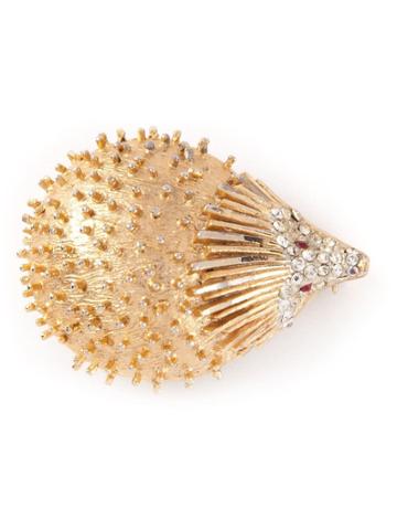Katheleys Vintage Hedgehog Brooch - Metallic